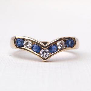 Wishbone deals sapphire ring