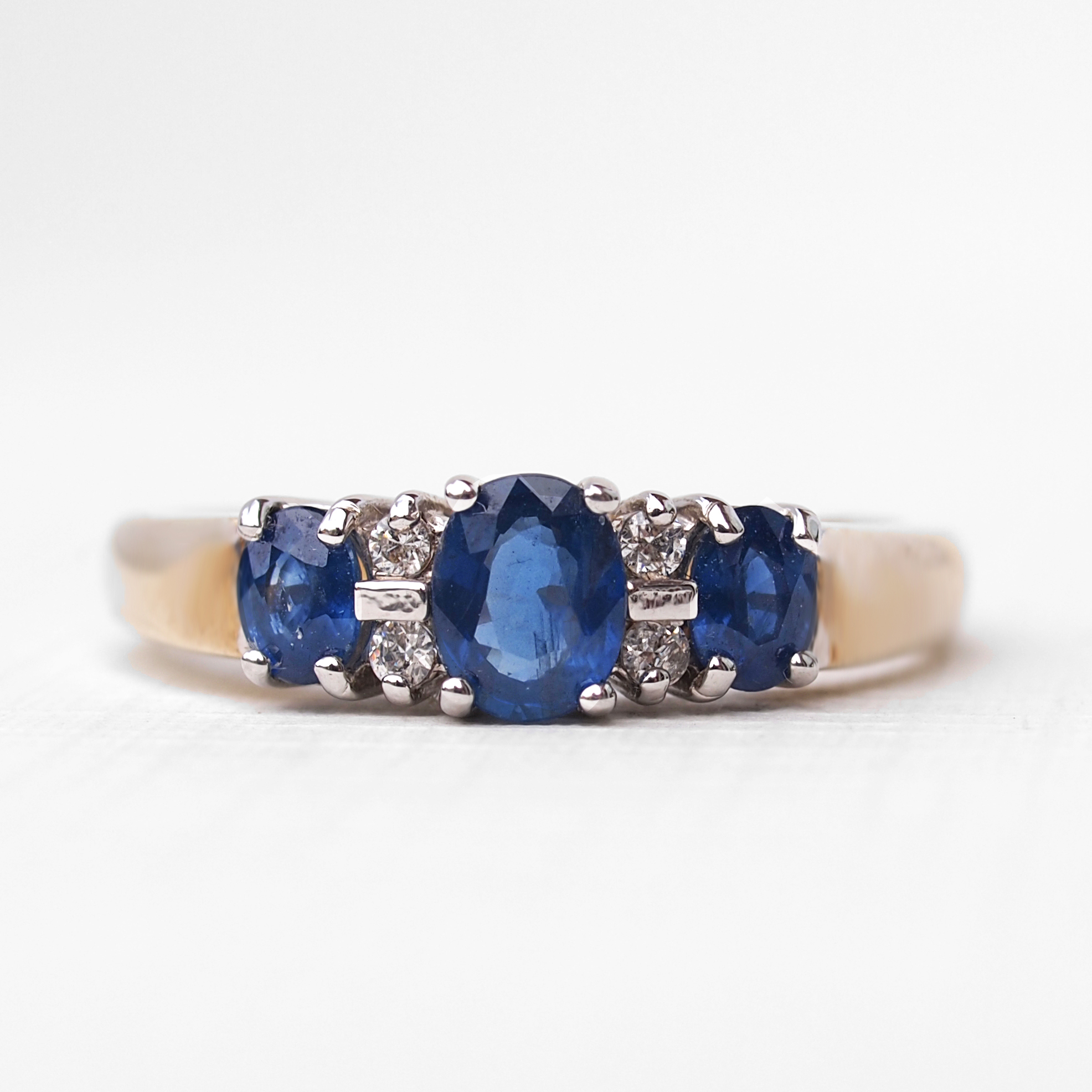 Sapphire trilogy ring