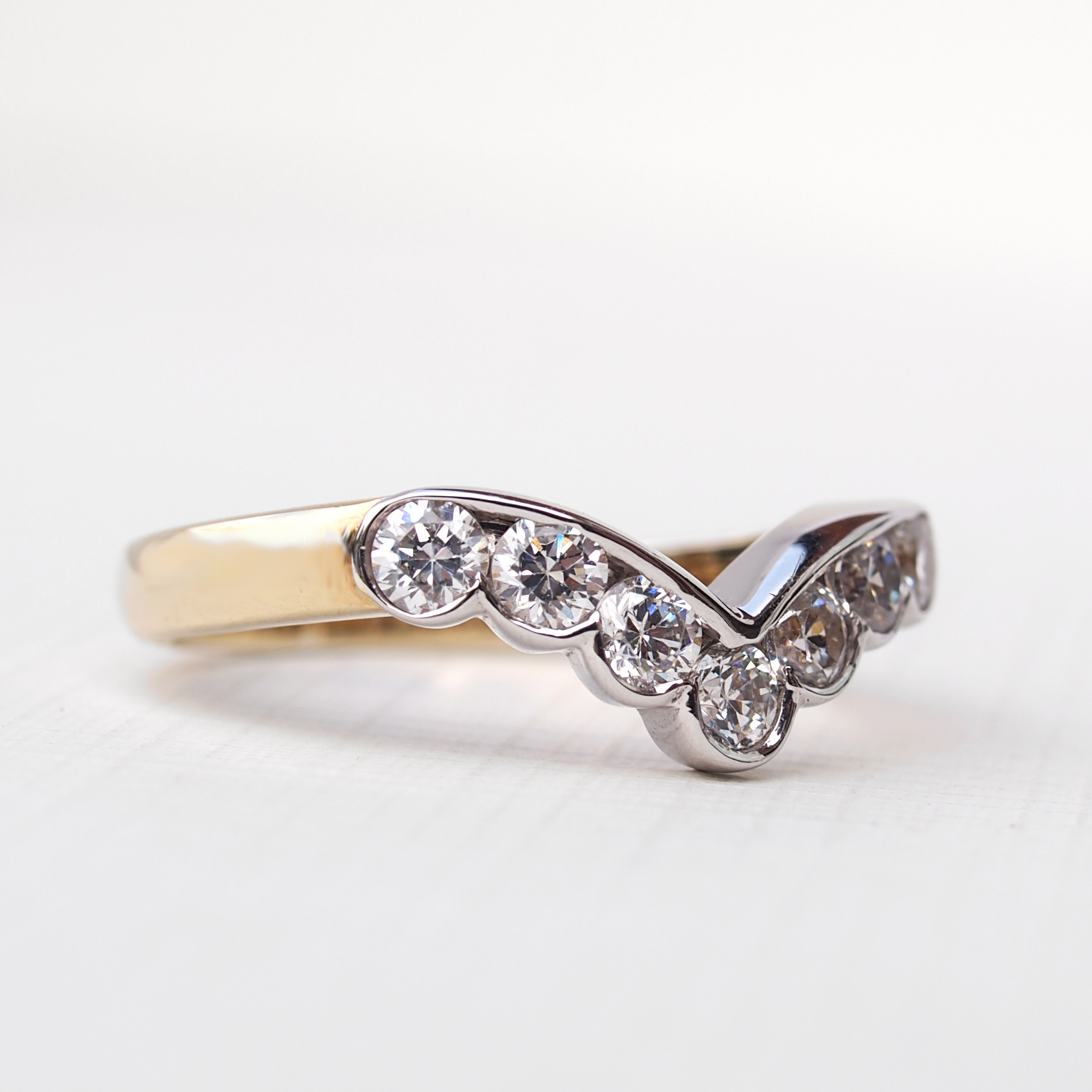 Ladies Platinum Diamond Set Wishbone Ring | Miltons Diamonds